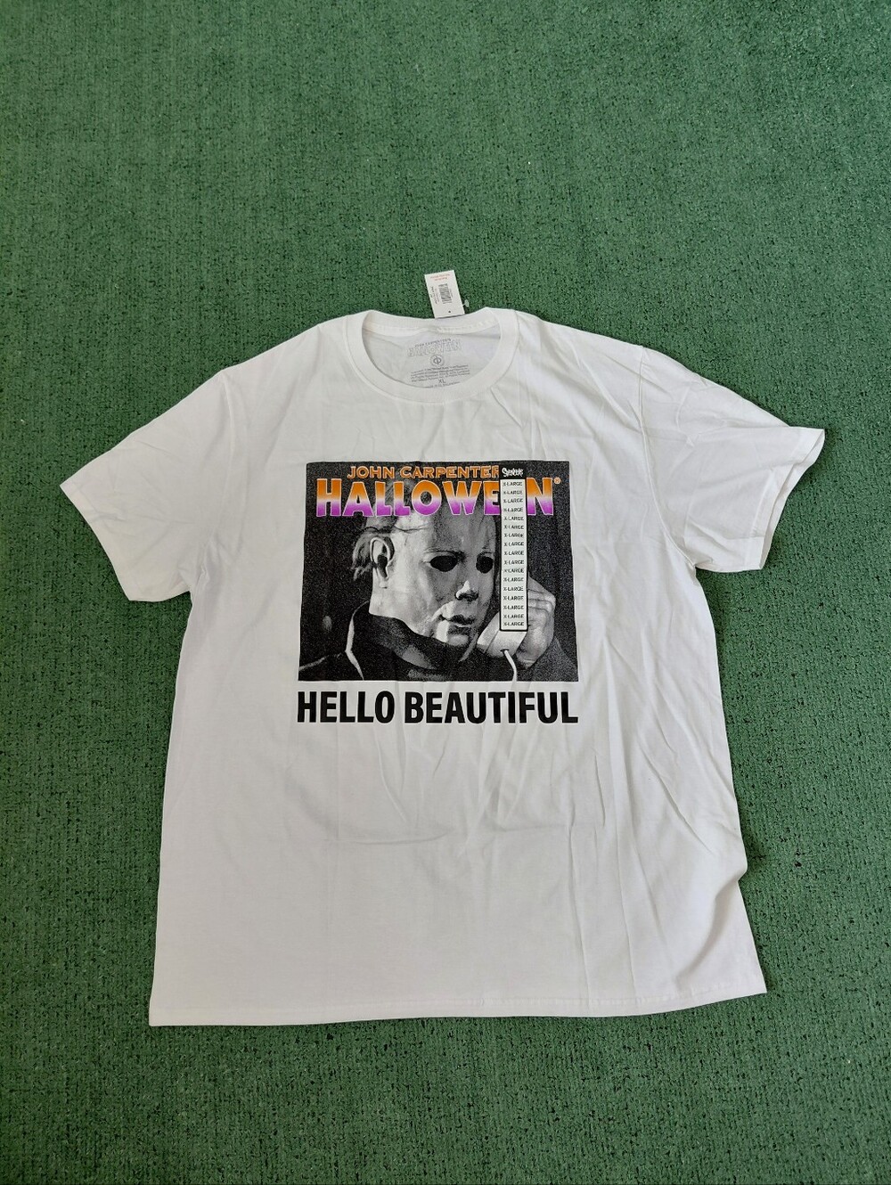 John Carpenter's Halloween Michael Myers Funny Horror Movie White T Shirt Sz XL